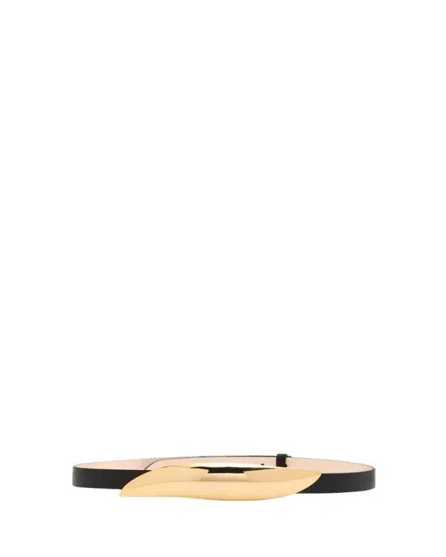 Arp 24K Gold-Plated Metal & Leather Belt