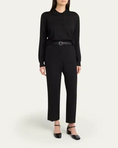 THE ROW Lilienne Silk Polo Top | Thumbnail 2