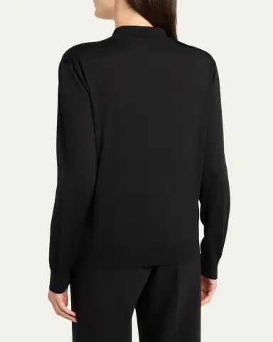 THE ROW Lilienne Silk Polo Top | Thumbnail 3