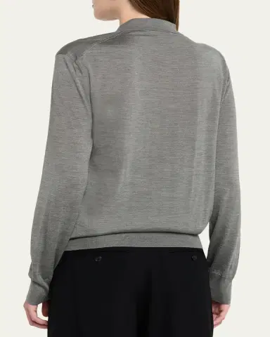 THE ROW Lilienne Silk Polo Top | Thumbnail 7
