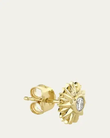 Sydney Evan 14K Yellow Gold Starburst Stud Earring, Single | Thumbnail 4 Sydney Evan 14K Yellow Gold Starburst Stud Earring, Single | Thumbnail 4