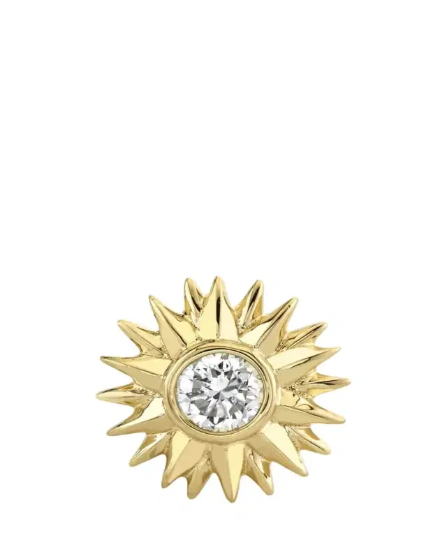 Sydney Evan 14K Yellow Gold Starburst Stud Earring, Single
