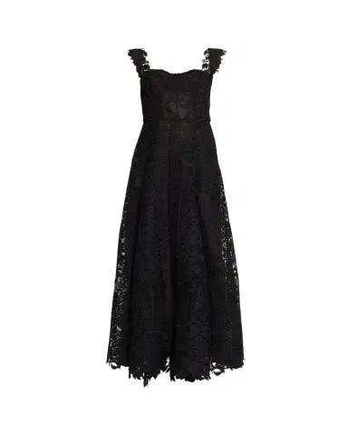 Oscar de la Renta Sleeveless Foxglove Lace Sweetheart-Neck Gown | Thumbnail 1 Oscar de la Renta Sleeveless Foxglove Lace Sweetheart-Neck Gown | Thumbnail 1