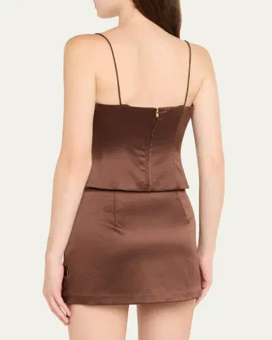 LoveShackFancy Cassana Satin Sleeveless Top | Thumbnail 3 LoveShackFancy Cassana Satin Sleeveless Top | Thumbnail 3