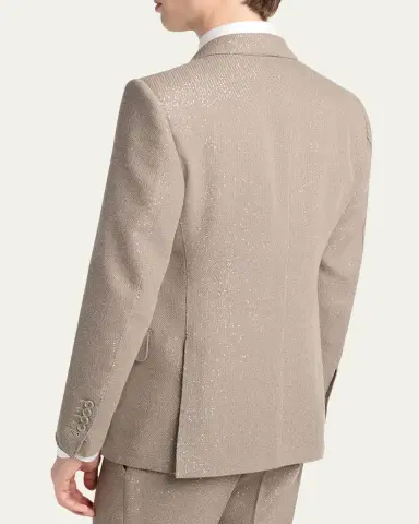 Tom Ford Men's Sequin Boucle Peak Lapel Sport Coat | Thumbnail 3 Tom Ford Men's Sequin Boucle Peak Lapel Sport Coat | Thumbnail 3