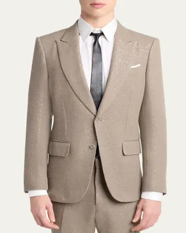 Tom Ford Men's Sequin Boucle Peak Lapel Sport Coat | Thumbnail 4 Tom Ford Men's Sequin Boucle Peak Lapel Sport Coat | Thumbnail 4