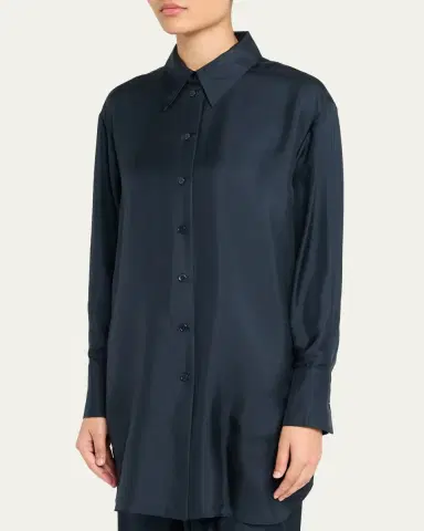 RÓHE Long-Sleeve Silk Shirt | Thumbnail 4 RÓHE Long-Sleeve Silk Shirt | Thumbnail 4