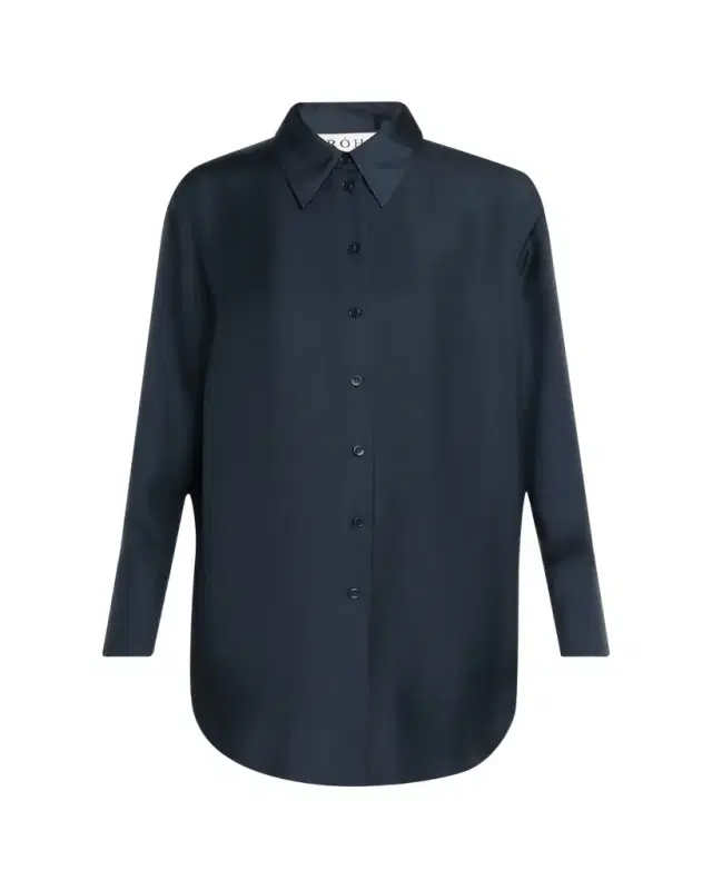 Long-Sleeve Silk Shirt