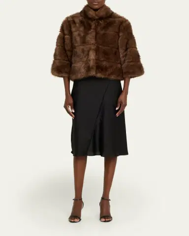 LoveShackFancy Gelman Faux Fur Jacket | Thumbnail 2 LoveShackFancy Gelman Faux Fur Jacket | Thumbnail 2