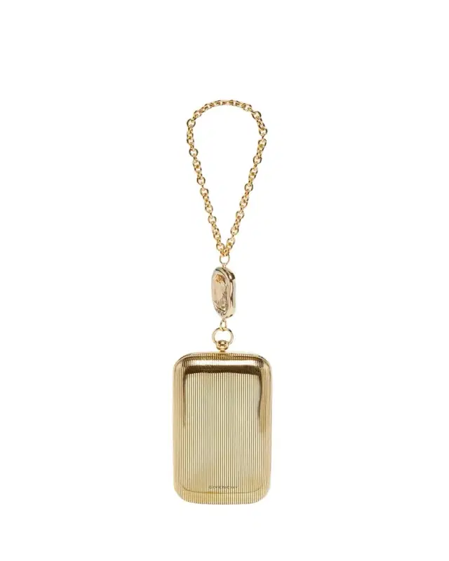 Brass Evening Clutch with Crystal Jewel