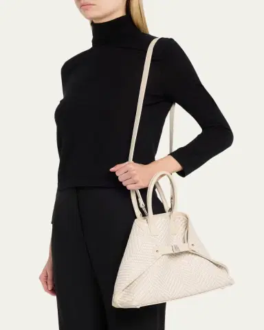 Akris Ai Small Braided Leather Top-Handle Bag | Thumbnail 2