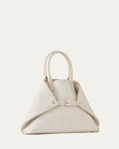 Akris Ai Small Braided Leather Top-Handle Bag | Thumbnail 3