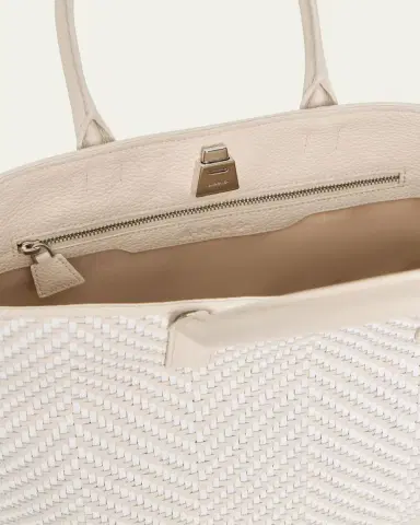 Akris Ai Small Braided Leather Top-Handle Bag | Thumbnail 4