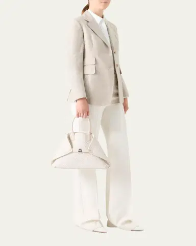 Akris Ai Small Braided Leather Top-Handle Bag | Thumbnail 5