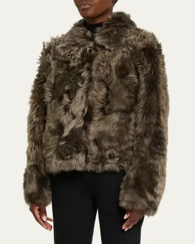 Yves Salomon Short Lamb Shearling Jacket | Thumbnail 4 Yves Salomon Short Lamb Shearling Jacket | Thumbnail 4