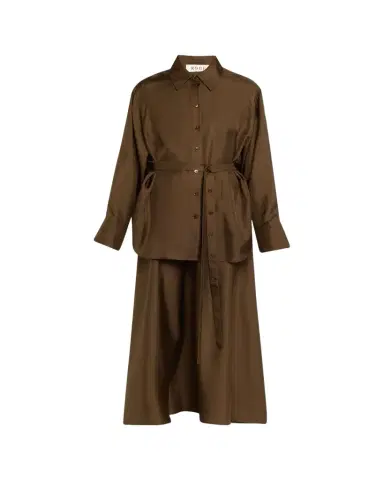 RÓHE Long-Sleeve Silk Shirtdress | Thumbnail 1