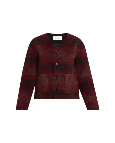 TONYWACK V-Neck Plaid Mohair Jacket | Thumbnail 1