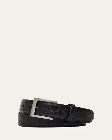 W. Kleinberg Men's Matte Alligator Belt | Thumbnail 4 W. Kleinberg Men's Matte Alligator Belt | Thumbnail 4