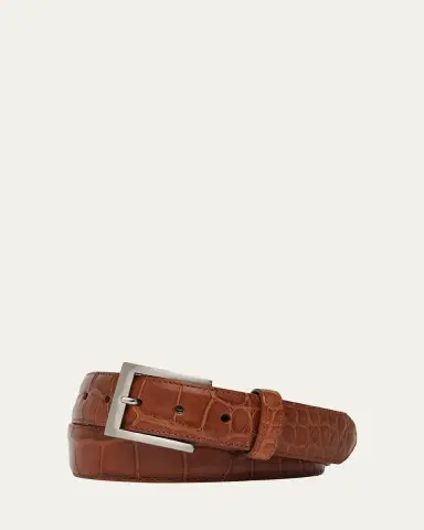 W. Kleinberg Men's Matte Alligator Belt | Thumbnail 5 W. Kleinberg Men's Matte Alligator Belt | Thumbnail 5