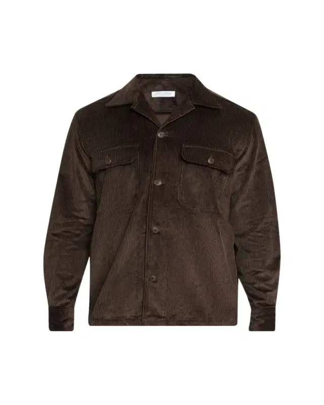 Men's Cotton Corduroy Dual-Pocket Overshirt