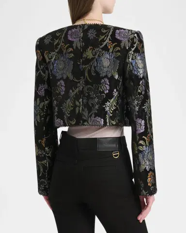 Chloé Floral Brocade Crop Jacket | Thumbnail 7 Chloé Floral Brocade Crop Jacket | Thumbnail 7