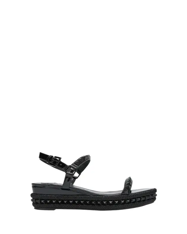 60mm Pyraclou Patent Spike Wedge Sandals
