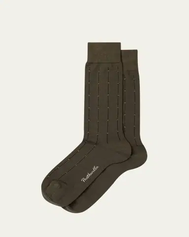 Pantherella Men's Botolph Box Stripe Crew Socks | Thumbnail 2 Pantherella Men's Botolph Box Stripe Crew Socks | Thumbnail 2