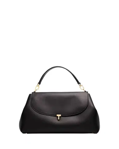 TOTEME T-Lock Smooth Calf Leather Satchel Bag | Thumbnail 1 TOTEME T-Lock Smooth Calf Leather Satchel Bag | Thumbnail 1