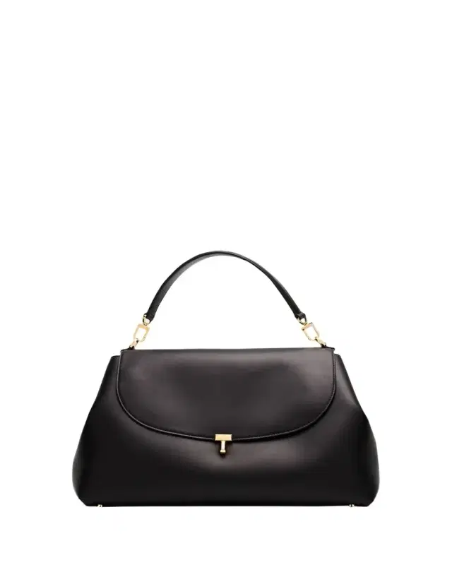 T-Lock Smooth Calf Leather Satchel Bag