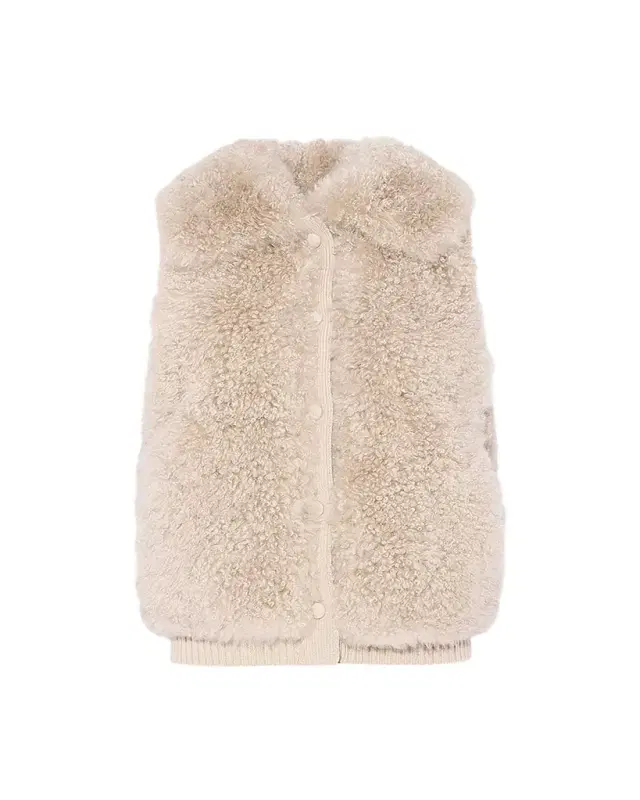 Yves Salomon Curly Shearling Vest