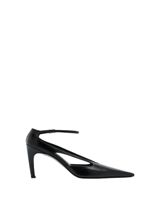 Toteme Cutout Leather Pointed-Toe Pumps