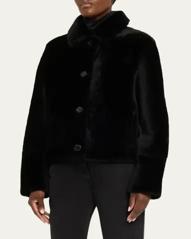 Yves Salomon Tailored Shearling Coat | Thumbnail 4 Yves Salomon Tailored Shearling Coat | Thumbnail 4