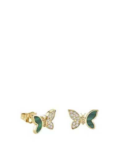 Sydney Evan 14K Yellow Gold Diamond and Malachite Butterfly Earring, Single | Thumbnail 1