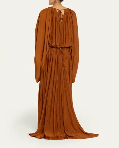 Lanvin Pleated Waisted Gown | Thumbnail 3