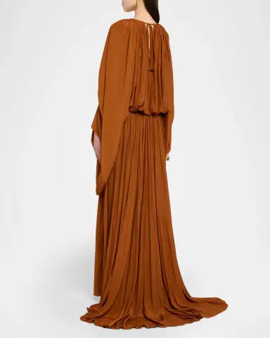 Lanvin Pleated Waisted Gown | Thumbnail 7