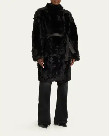 Yves Salomon Toscana Shearling Lamb Coat | Thumbnail 4