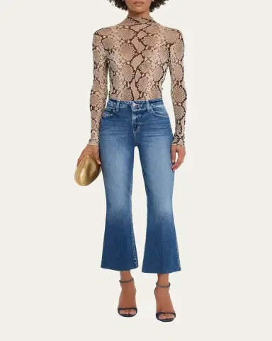 L'Agence Kendra High Rise Crop Flare Jeans | Thumbnail 2 L'Agence Kendra High Rise Crop Flare Jeans | Thumbnail 2