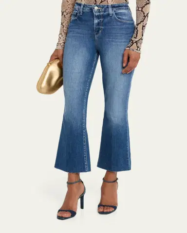 L'Agence Kendra High Rise Crop Flare Jeans | Thumbnail 4 L'Agence Kendra High Rise Crop Flare Jeans | Thumbnail 4