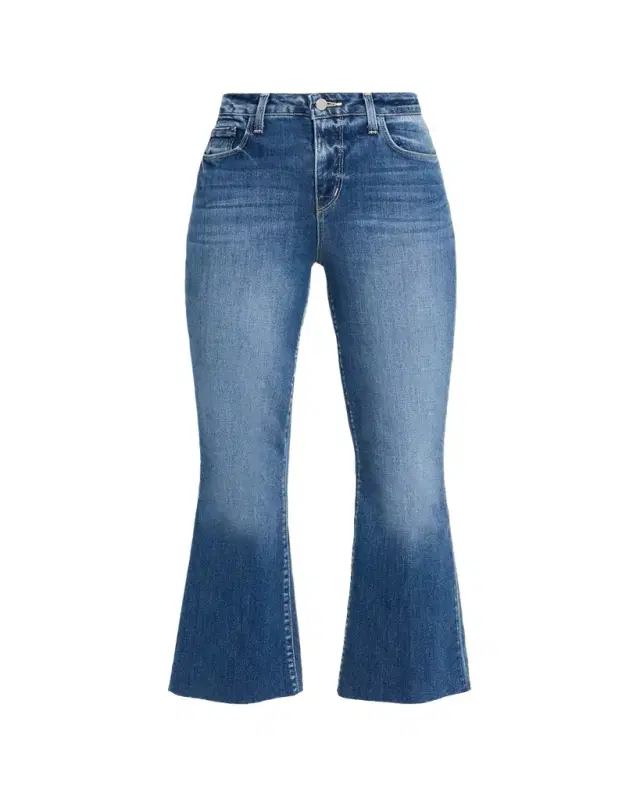 L'Agence Kendra High Rise Crop Flare Jeans