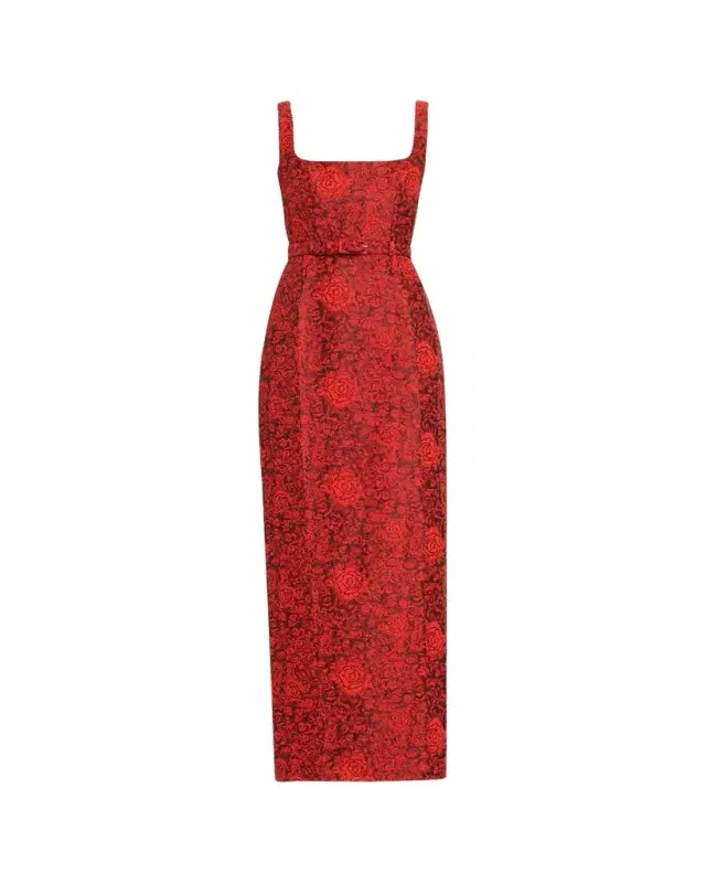 Saloni Bora Rose Brocade Long Dress