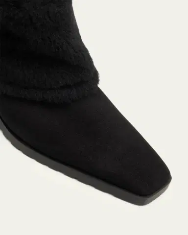 Toteme Fold Down Shearling Suede Ankle Boots | Thumbnail 5 Toteme Fold Down Shearling Suede Ankle Boots | Thumbnail 5