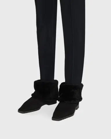 Toteme Fold Down Shearling Suede Ankle Boots | Thumbnail 6 Toteme Fold Down Shearling Suede Ankle Boots | Thumbnail 6