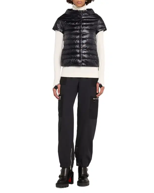 Herno Emilia Water-Resistant Ultralight Nylon Puffer Cape