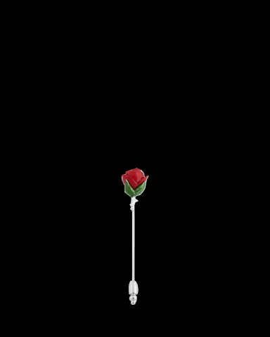 Tateossian Men's Red Rose Lapel Pin | Thumbnail 2