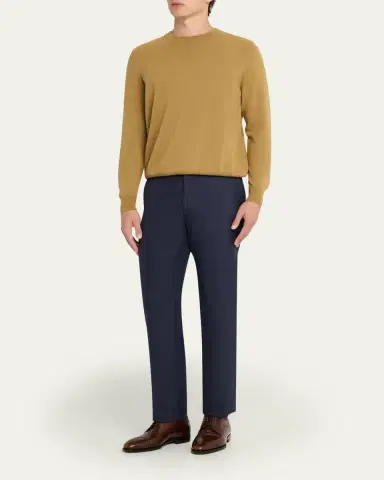 Kiton Men's 12GG Cashmere Knit Crewneck Sweater | Thumbnail 2 Kiton Men's 12GG Cashmere Knit Crewneck Sweater | Thumbnail 2