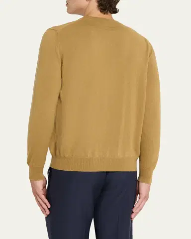 Kiton Men's 12GG Cashmere Knit Crewneck Sweater | Thumbnail 3 Kiton Men's 12GG Cashmere Knit Crewneck Sweater | Thumbnail 3
