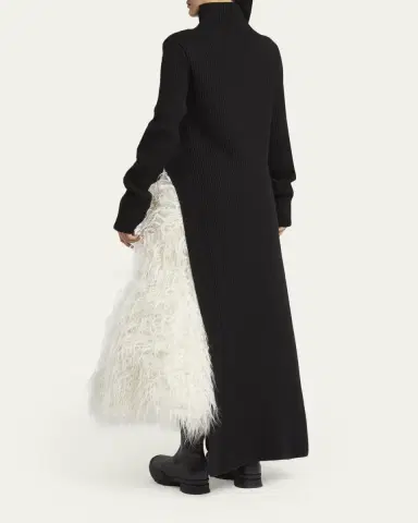 Moncler Genius x Jil Sander Asymmetric Wool Turtleneck Dress | Thumbnail 3 Moncler Genius x Jil Sander Asymmetric Wool Turtleneck Dress | Thumbnail 3