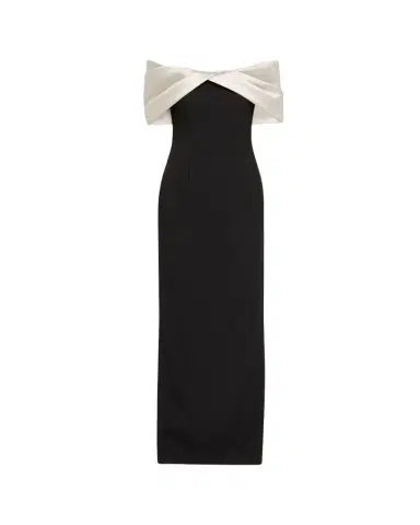 Pamella Roland Mikado Off-The-Shoulder Crepe Column Gown | Thumbnail 1 Pamella Roland Mikado Off-The-Shoulder Crepe Column Gown | Thumbnail 1