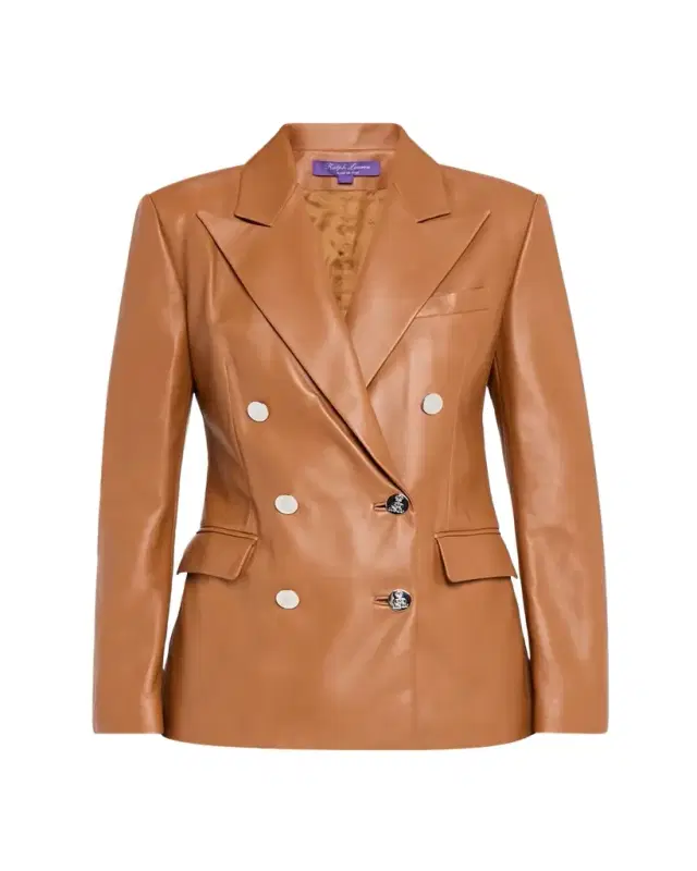 Camden Leather Double-Breasted Jacket