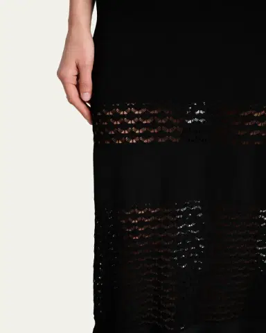 Lanvin Lace Open-Knit Ruffle Maxi Dress | Thumbnail 5 Lanvin Lace Open-Knit Ruffle Maxi Dress | Thumbnail 5